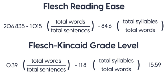 Flesch Reading Ease (FKRC) reference